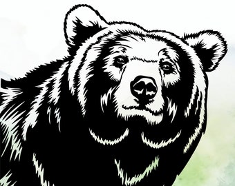 Bear Vinyl Decal | Car Decal | Window Decal | Laptops. Journals and More | Indoor/Outdoor | Permanent