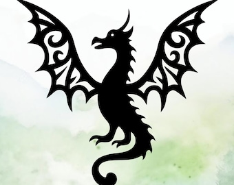 Dragon (Design #15) Vinyl Decal | Car Decal | Window Decal | Laptops. Journals and More | Indoor/Outdoor | Permanent