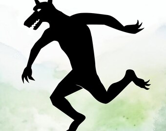 Dogman Vinyl Decal | Cryptid | Car Decal | Window Decal | Laptops. Journals and More | Indoor/Outdoor | Permanent