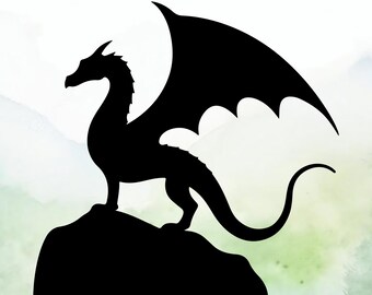 Dragon (Design #33) Vinyl Decal | Car Decal | Window Decal | Laptops. Journals and More | Indoor/Outdoor | Permanent
