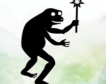 Loveland Frogman Vinyl Decal | Cryptid | Car Decal | Window Decal | Laptops. Journals and More | Indoor/Outdoor | Permanent