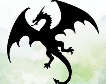 Dragon (Design #17) Vinyl Decal | Car Decal | Window Decal | Laptops. Journals and More | Indoor/Outdoor | Permanent