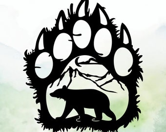 Bear in Paw Vinyl Decal | Car Decal | Window Decal | Laptops. Journals and More | Indoor/Outdoor | Permanent