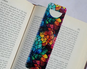 Page Hugger Bookmark | Page Keeper | Colorful Stained Glass