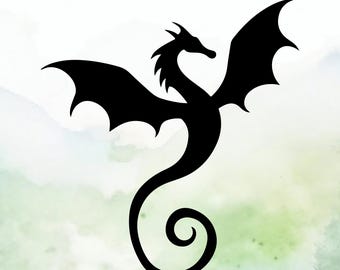 Dragon (Design #43) Vinyl Decal | Car Decal | Window Decal | Laptops. Journals and More | Indoor/Outdoor | Permanent