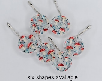 Mushroom Acrylic Crochet Stitch Markers | Cute Stitch Markers | Gift for Crocheter