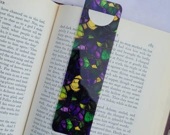 Page Hugger Bookmark | Page Keeper | Mardi Gras Stained Glass