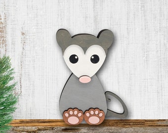 Opossum Shelf Sitter | Home Decor | Woodland Animals | Farmhouse | Cabin