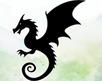 Dragon (Design #56) Vinyl Decal | Car Decal | Window Decal | Laptops. Journals and More | Indoor/Outdoor | Permanent