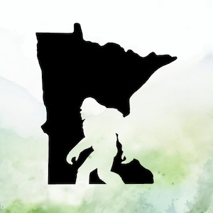 Bigfoot Minnesota Vinyl Decal | Sasquatch Minnesota Vinyl Decal | Car Decal | Window Decal | Indoor/Outdoor | Permanent