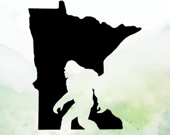 Bigfoot Minnesota Vinyl Decal | Sasquatch Minnesota Vinyl Decal | Car Decal | Window Decal | Indoor/Outdoor | Permanent