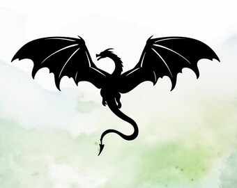 Dragon (Design #36) Vinyl Decal | Car Decal | Window Decal | Laptops. Journals and More | Indoor/Outdoor | Permanent