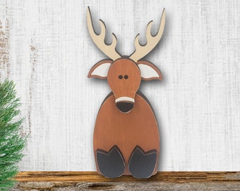 Deer Shelf Sitter | Home Decor | Woodland Animals | Farmhouse | Cabin