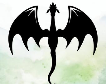 Dragon (Design #5) Vinyl Decal | Car Decal | Window Decal | Laptops. Journals and More | Indoor/Outdoor | Permanent