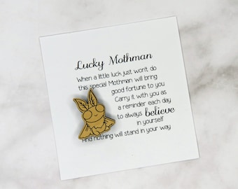 Lucky Mothman Token | Two Designs | Pocket Pal | Pocket Hug