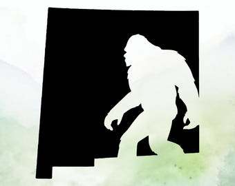 Bigfoot New Mexico Vinyl Decal | Sasquatch New Mexico Vinyl Decal | Car Decal | Window Decal | Indoor/Outdoor | Permanent