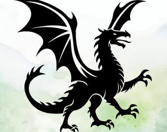 Dragon (Design #37) Vinyl Decal | Car Decal | Window Decal | Laptops. Journals and More | Indoor/Outdoor | Permanent