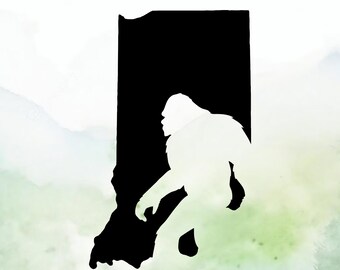 Bigfoot Indiana Vinyl Decal | Sasquatch Indiana Vinyl Decal | Car Decal | Window Decal | Indoor/Outdoor | Permanent