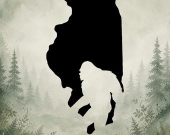 Bigfoot Illinois Vinyl Decal | Sasquatch Illinois Vinyl Decal | Car Decal | Window Decal | Indoor/Outdoor