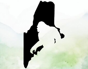 Bigfoot Maine Vinyl Decal | Sasquatch Maine Vinyl Decal | Car Decal | Window Decal | Indoor/Outdoor | Permanent