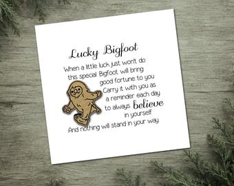 Lucky Bigfoot Token | Bigfoot | Sasquatch| Pocket Pal | Pocket Hug