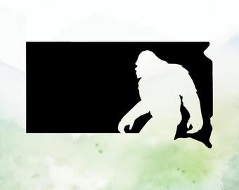 Bigfoot South Dakota Vinyl Decal | Sasquatch South Dakota Vinyl Decal | Car Decal | Window Decal | Indoor/Outdoor | Permanent