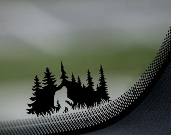 Mini Bigfoot/Sasquatch Forest | Easter Egg Decal | Cryptid | Car Decal | Window Decal | Laptops. Journals and More | Indoor/Outdoor
