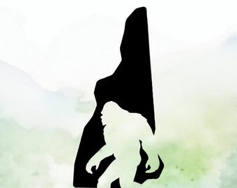 Bigfoot New Jersey Vinyl Decal | Sasquatch New Jersey Vinyl Decal | Car Decal | Window Decal | Indoor/Outdoor | Permanent