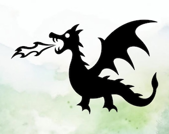 Dragon (Design #59) Vinyl Decal | Car Decal | Window Decal | Laptops. Journals and More | Indoor/Outdoor | Permanent