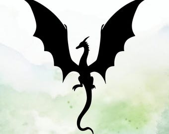 Dragon (Design #6) Vinyl Decal | Car Decal | Window Decal | Laptops. Journals and More | Indoor/Outdoor | Permanent
