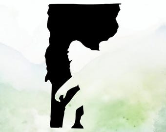 Bigfoot Vermont Vinyl Decal | Sasquatch Vermont Vinyl Decal | Car Decal | Window Decal | Indoor/Outdoor | Permanent