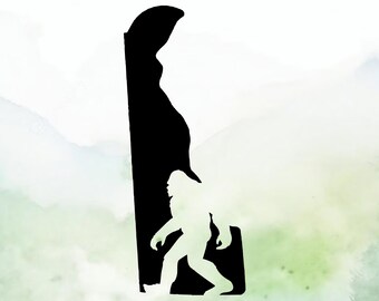 Bigfoot Delaware Vinyl Decal | Sasquatch Delaware Vinyl Decal | Car Decal | Window Decal | Indoor/Outdoor | Permanent