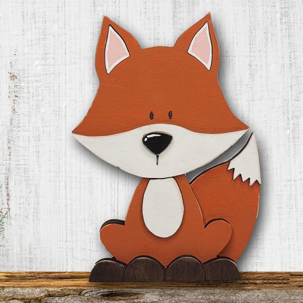 Fox Shelf Sitter | Home Decor | Woodland Animals | Farmhouse | Cabin