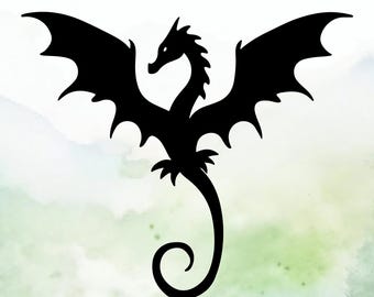 Dragon (Design #27) Vinyl Decal | Car Decal | Window Decal | Laptops. Journals and More | Indoor/Outdoor | Permanent