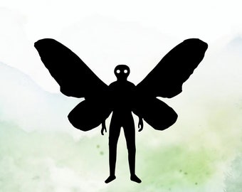 Mothman Vinyl Decal | Cryptid | Car Decal | Window Decal | Laptops. Journals and More | Indoor/Outdoor | Permanent