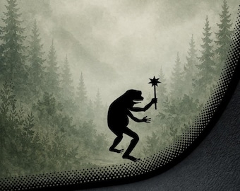 Mini Loveland Frogman Easter Egg Decal | Cryptid Sticker | Small Car Window Laptop Decal