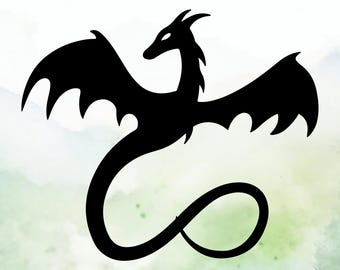 Dragon (Design #14) Vinyl Decal | Car Decal | Window Decal | Laptops. Journals and More | Indoor/Outdoor | Permanent