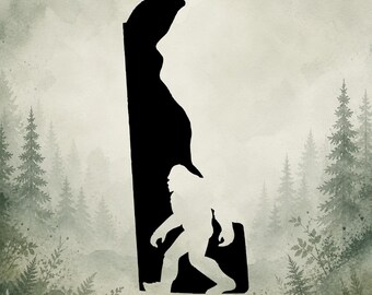 Bigfoot Delaware Vinyl Decal | Sasquatch Delaware Vinyl Decal | Car Decal | Window Decal | Indoor/Outdoor