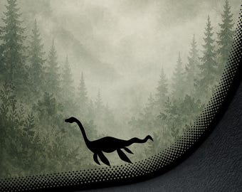 Mini Loch Ness Monster Easter Egg Decal | Cryptid Sticker | Small Car Window Laptop Decal