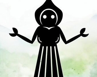 Flatwoods Monster Vinyl Decal | Cryptid | Car Decal | Window Decal | Laptops. Journals and More | Indoor/Outdoor | Permanent