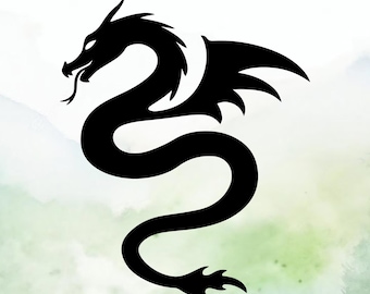 Dragon (Design #60) Vinyl Decal | Car Decal | Window Decal | Laptops. Journals and More | Indoor/Outdoor | Permanent
