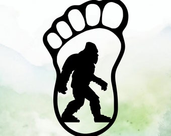 Bigfoot Print Vinyl Decal | Car Decal | Window Decal | Laptops. Journals and More | Indoor/Outdoor | Permanent