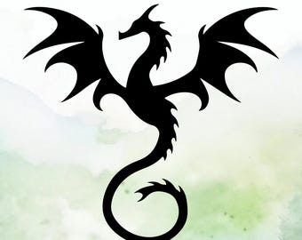 Dragon (Design #21) Vinyl Decal | Car Decal | Window Decal | Laptops. Journals and More | Indoor/Outdoor | Permanent