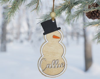 Snowman Christmas Ornament | Personalized