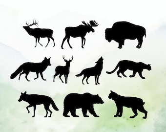 Ten Mini Woodland Animals Vinyl Decal | Car Decal | Window Decal | Laptops. Journals and More | Indoor/Outdoor | Permanent
