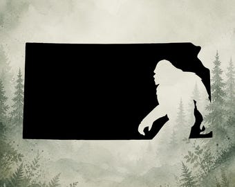 Bigfoot Kansas Vinyl Decal | Sasquatch Kansas Vinyl Decal | Car Decal | Window Decal | Indoor/Outdoor