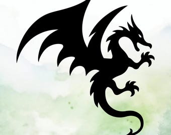 Dragon (Design #25) Vinyl Decal | Car Decal | Window Decal | Laptops. Journals and More | Indoor/Outdoor | Permanent
