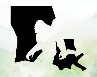 Bigfoot Louisiana Vinyl Decal | Sasquatch Louisiana Vinyl Decal | Car Decal | Window Decal | Indoor/Outdoor | Permanent