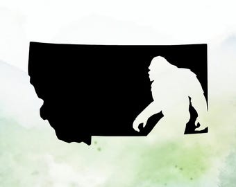 Bigfoot Montana Vinyl Decal | Sasquatch Montana Vinyl Decal | Car Decal | Window Decal | Indoor/Outdoor | Permanent
