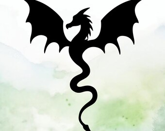 Dragon (Design #11) Vinyl Decal | Car Decal | Window Decal | Laptops. Journals and More | Indoor/Outdoor | Permanent
